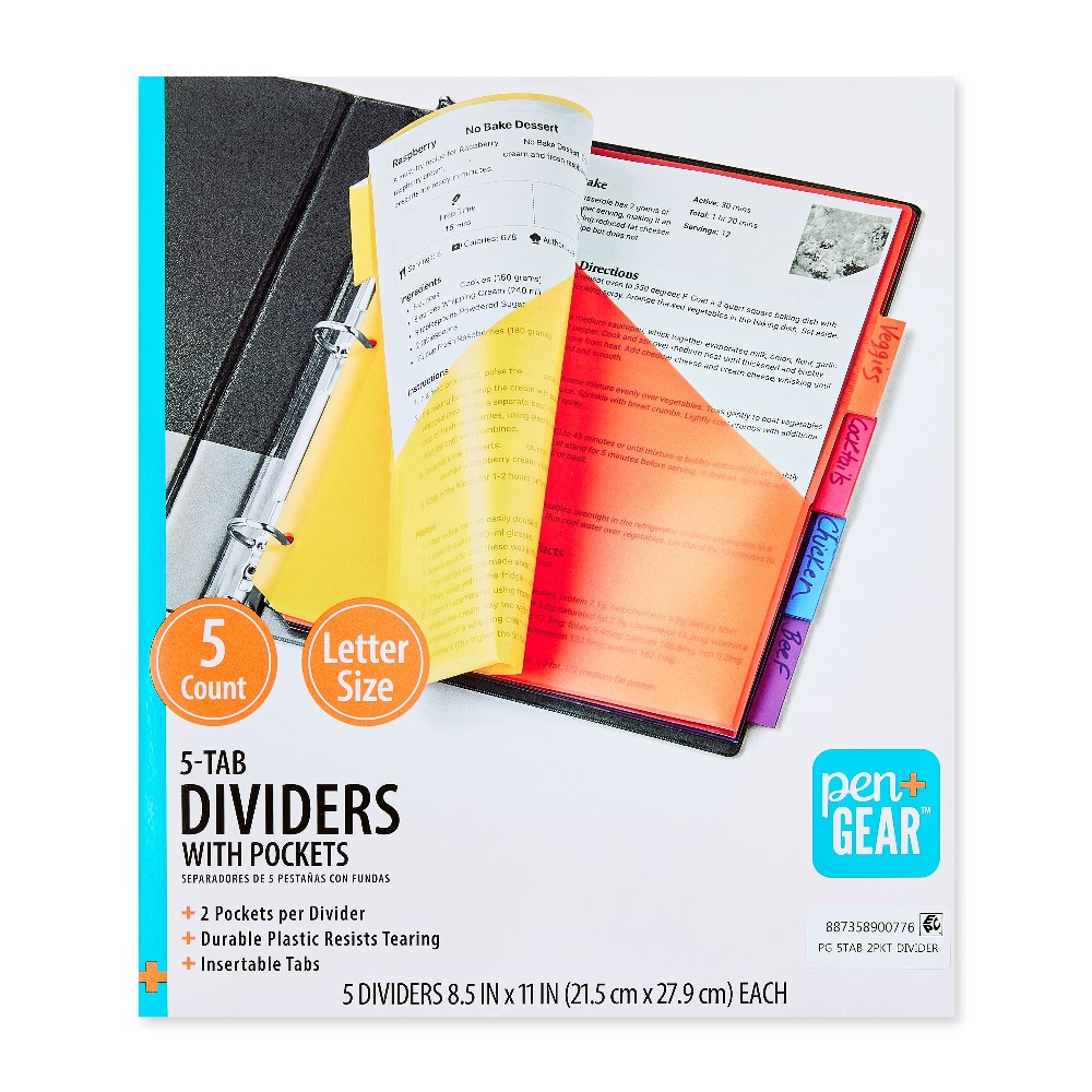 Tab Divider A4 - Vibrant Color Index Tab Dividers with