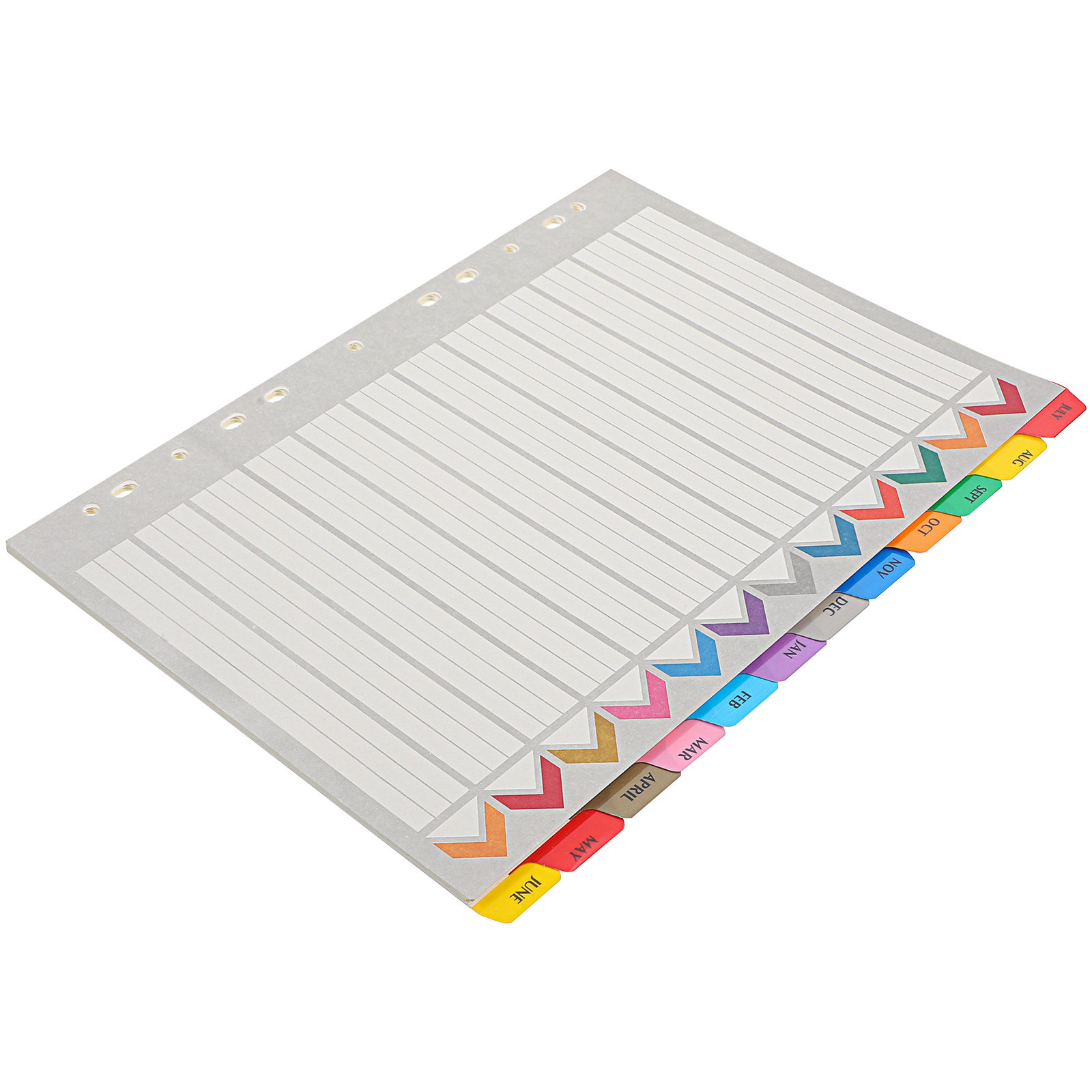 Tab Divider A4 - 12 Sheets Thick Detachable Binder Dividers