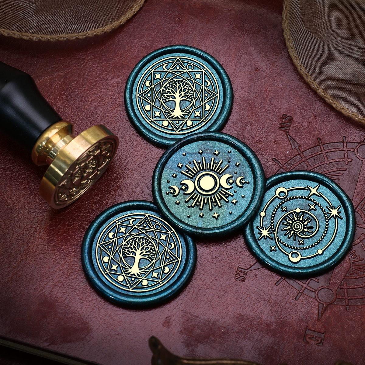 Wax Seal Stamp Set - Starry Sky Trees Series Wax Seal