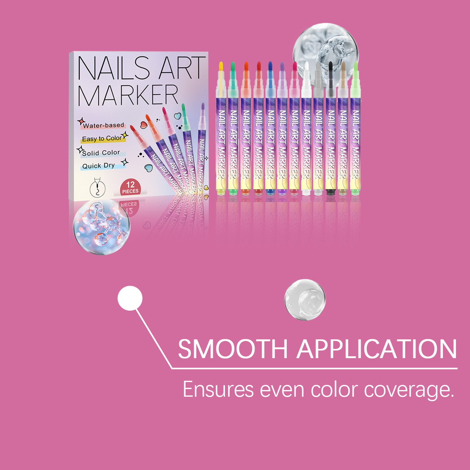 12Pcs Nail Art Pens With Fine  - مراجعة Correction Pen Fine وسعره