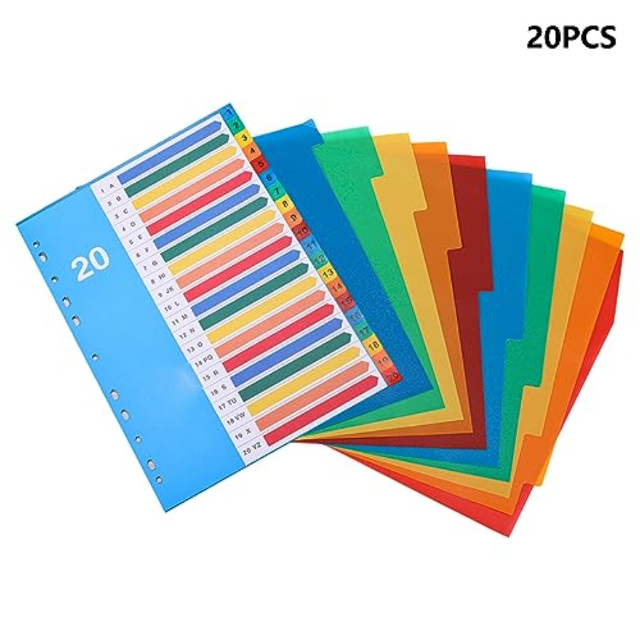 Binder Dividers, 20 Tabs, Cust - مراجعة Tab Divider A4 وسعره