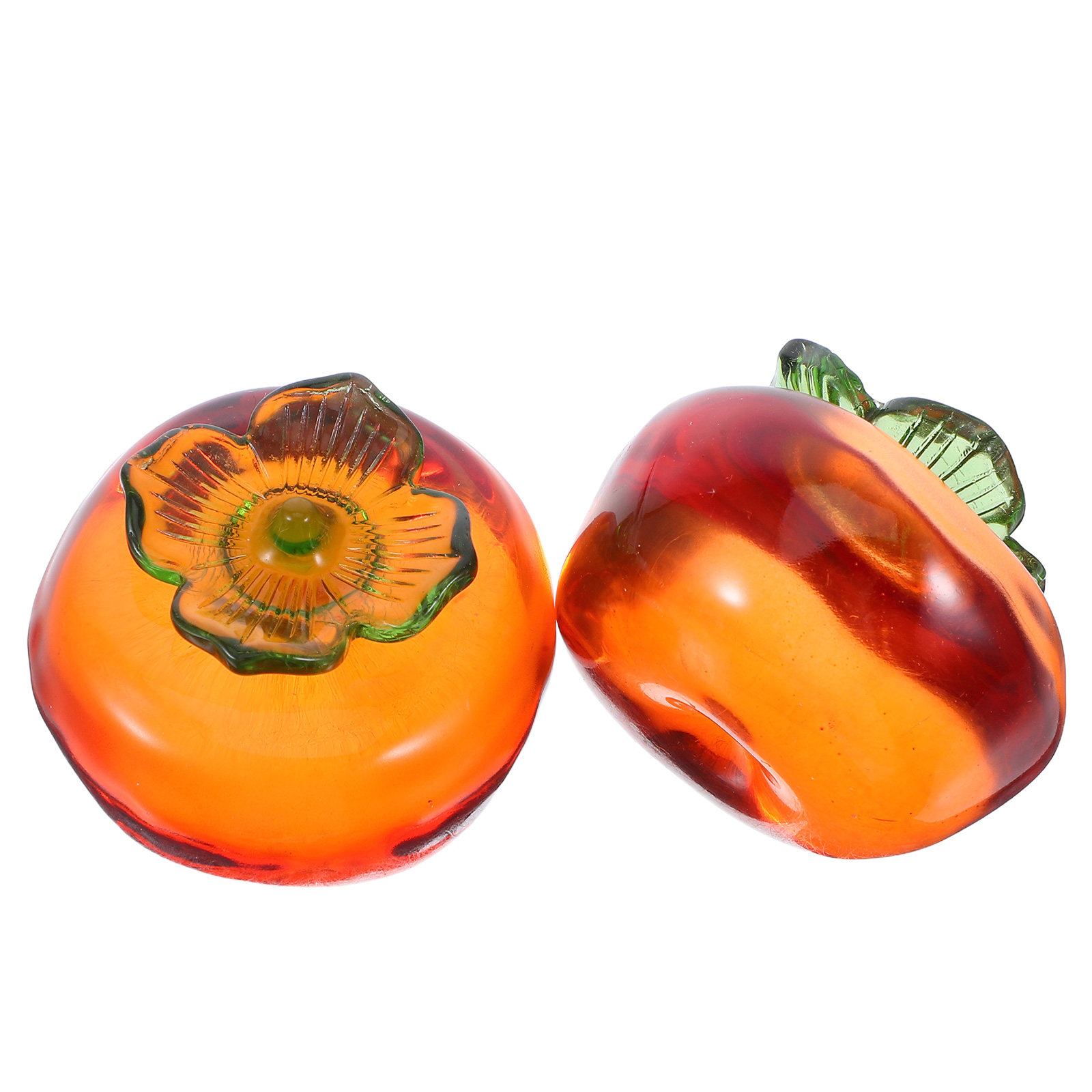 2Pcs Sophisticated Persimmon S - مراجعة Paper Weight Crystal وسعره