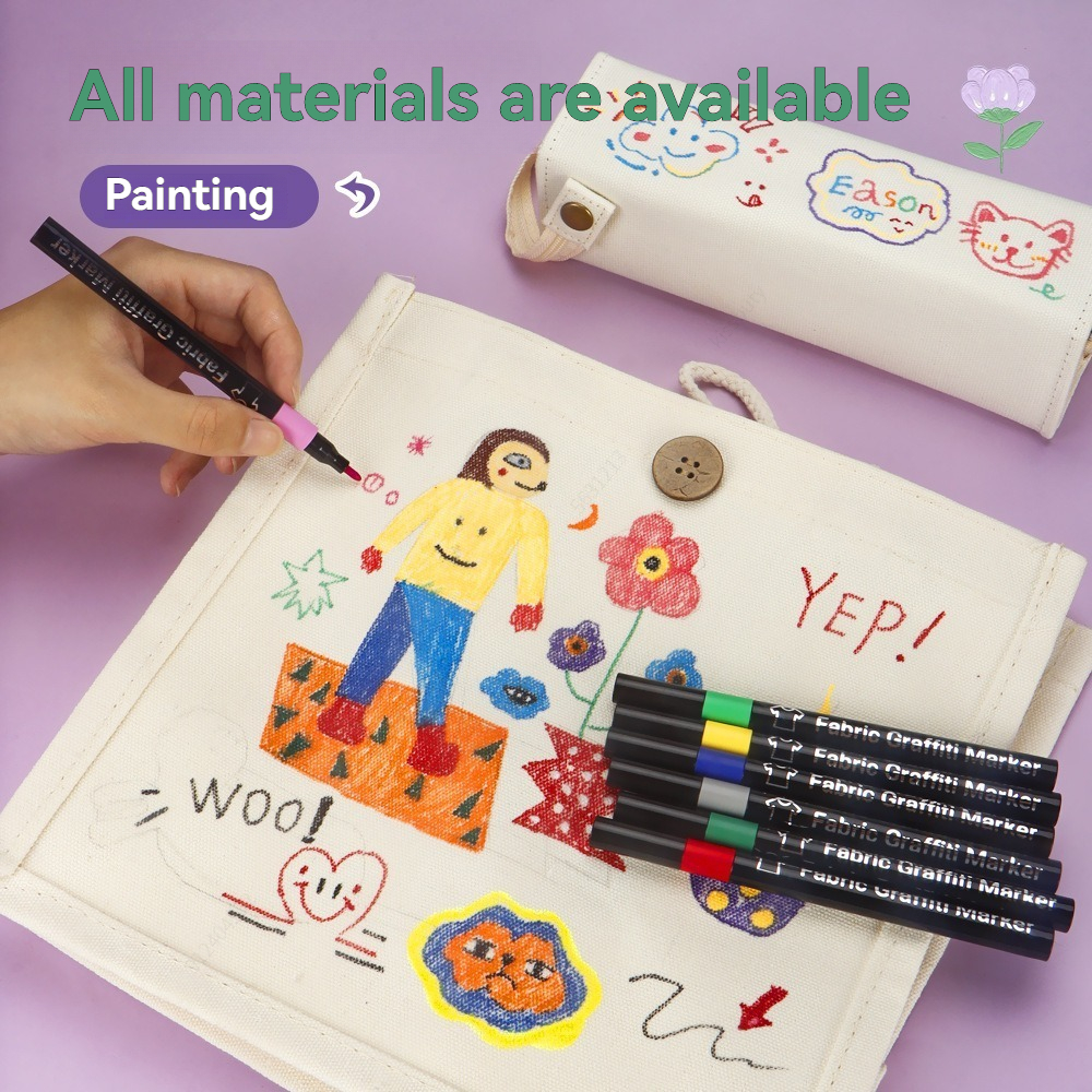 6/30 Colors Fabric Markers Pen - مراجعة Correction Pen Fine وسعره