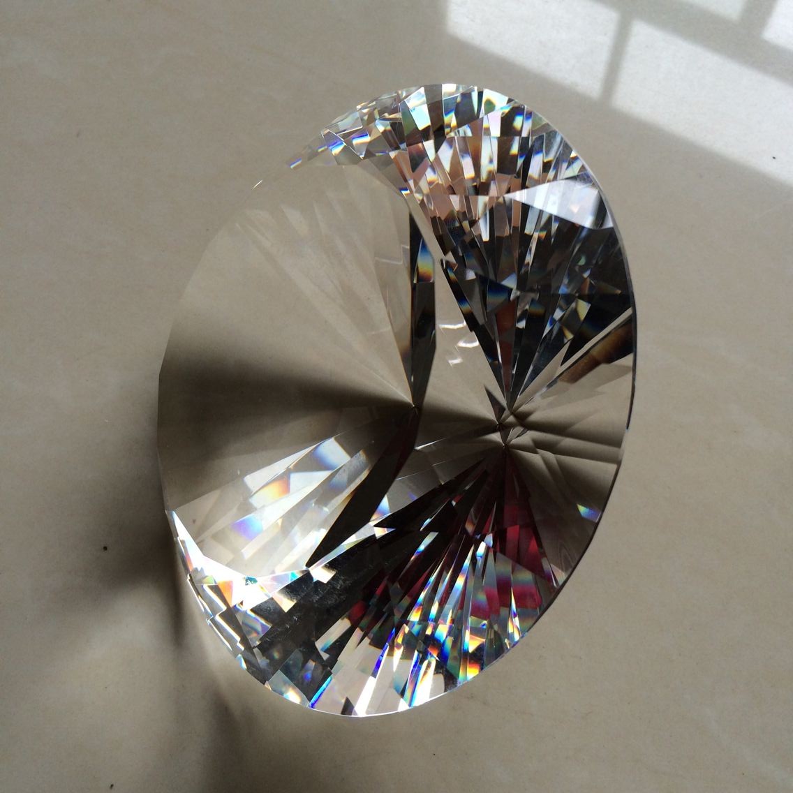 150mm Transparent Optical Crys - مراجعة Paper Weight Crystal وسعره