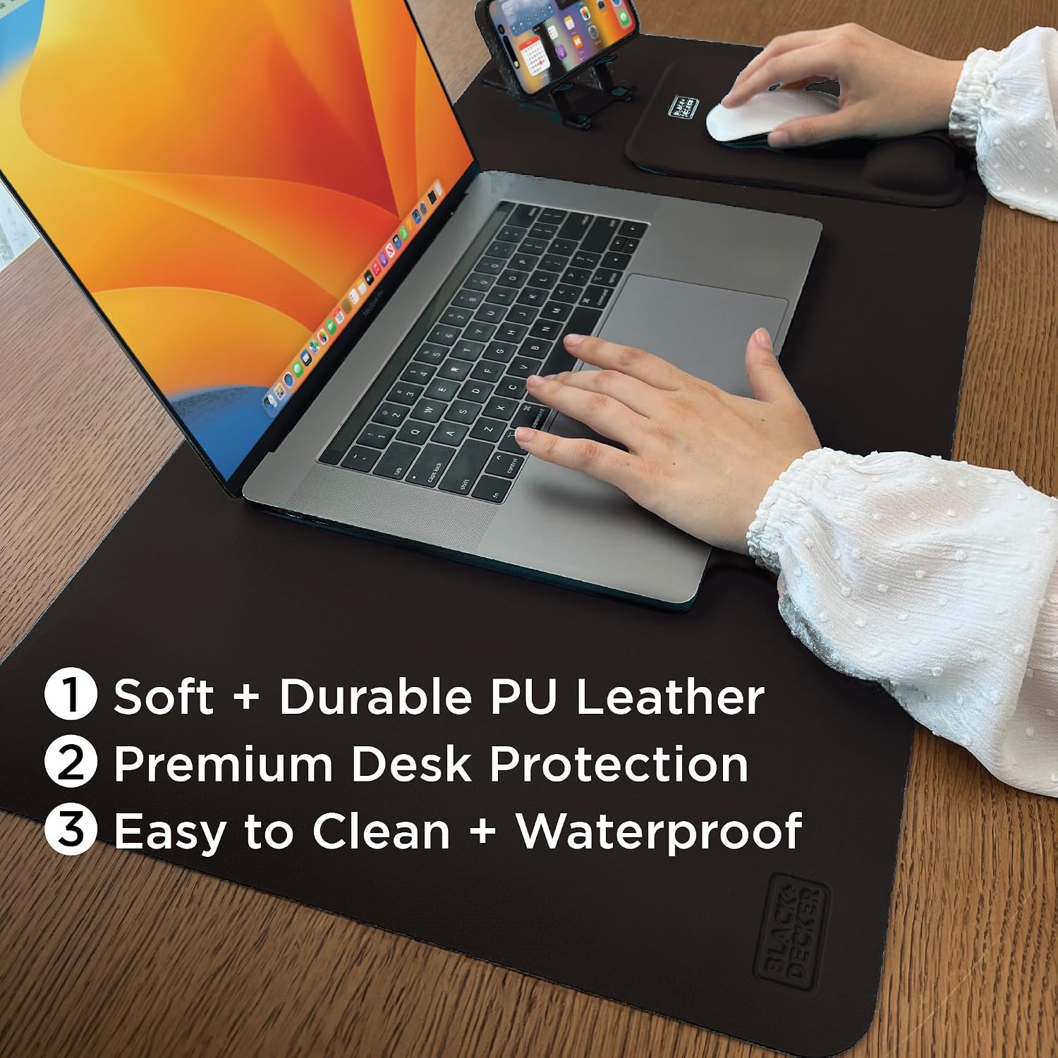 Faux Leather Desk Mat for Keyb - مراجعة Leather Desk Pad وسعره