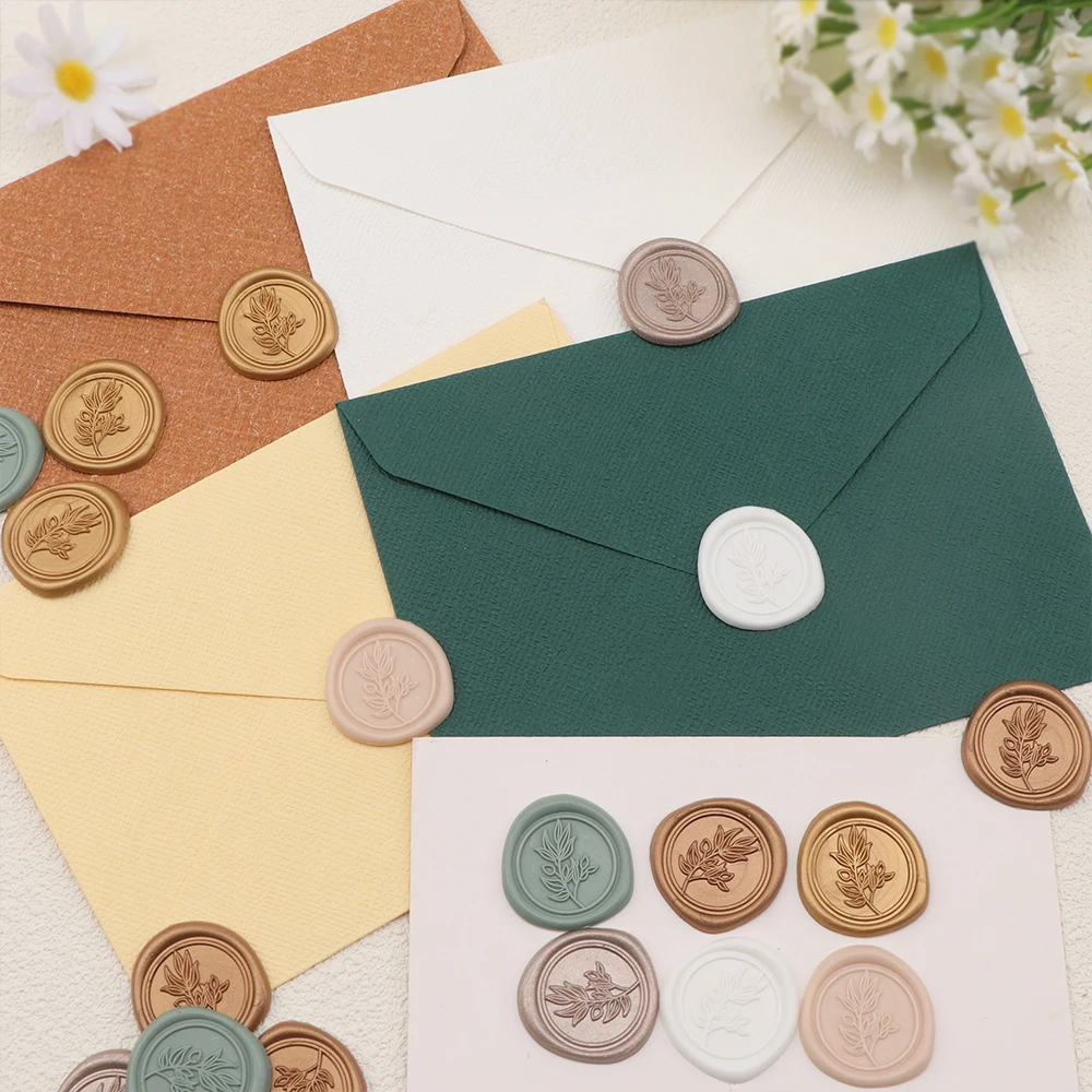 25pcs/set Olive Branches Leafy - مراجعة Wax Seal Stamp Set وسعره