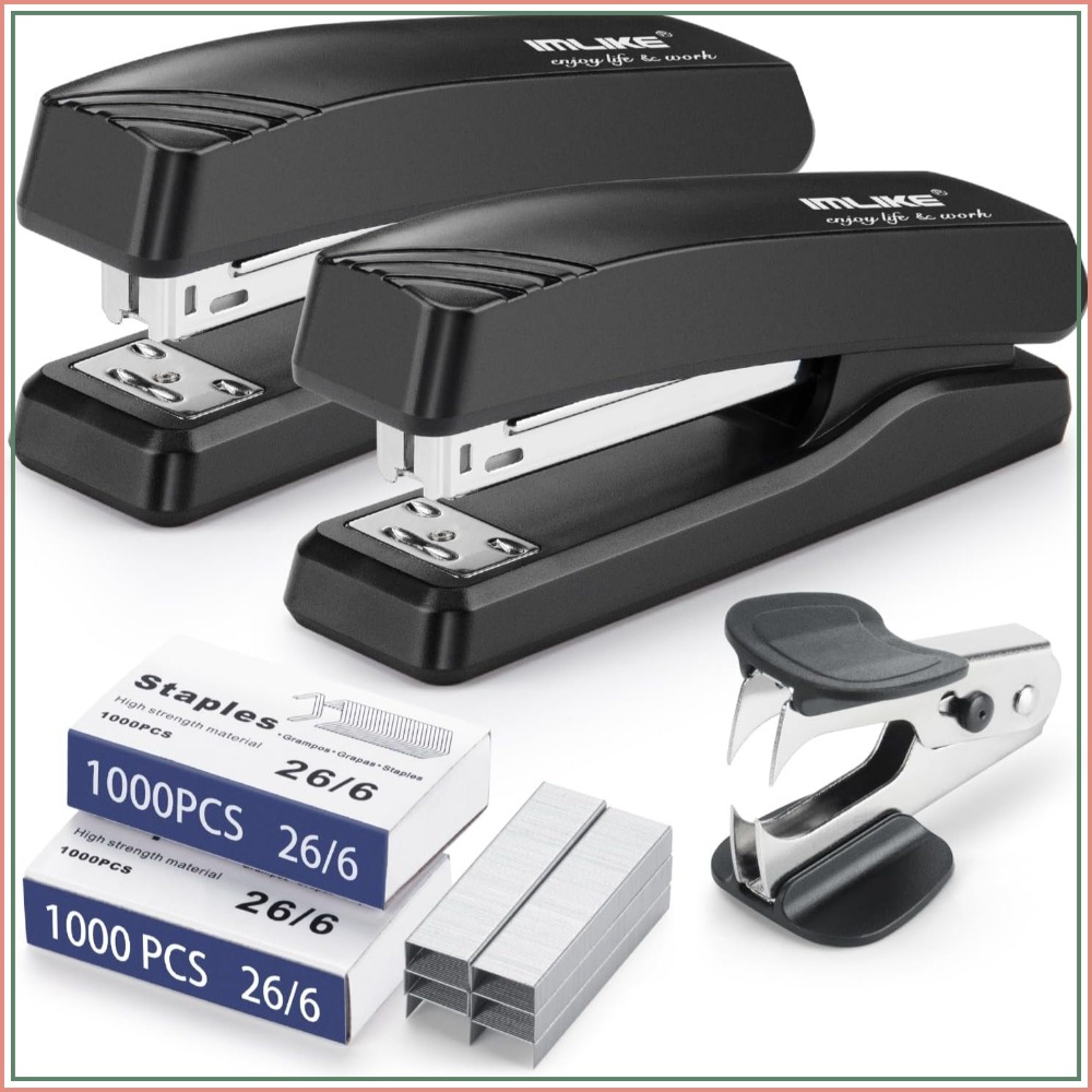 Desktop Office Stapler with 20 - مراجعة Stapler Half Strip وسعره