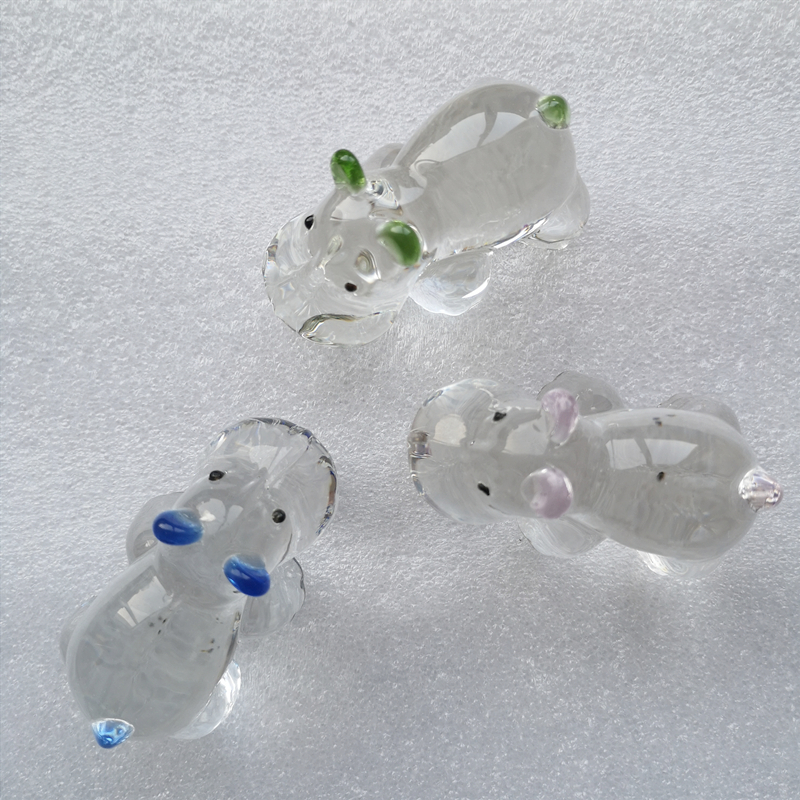 1PC Crystal Hippo Figurine Col - مراجعة Paper Weight Crystal وسعره