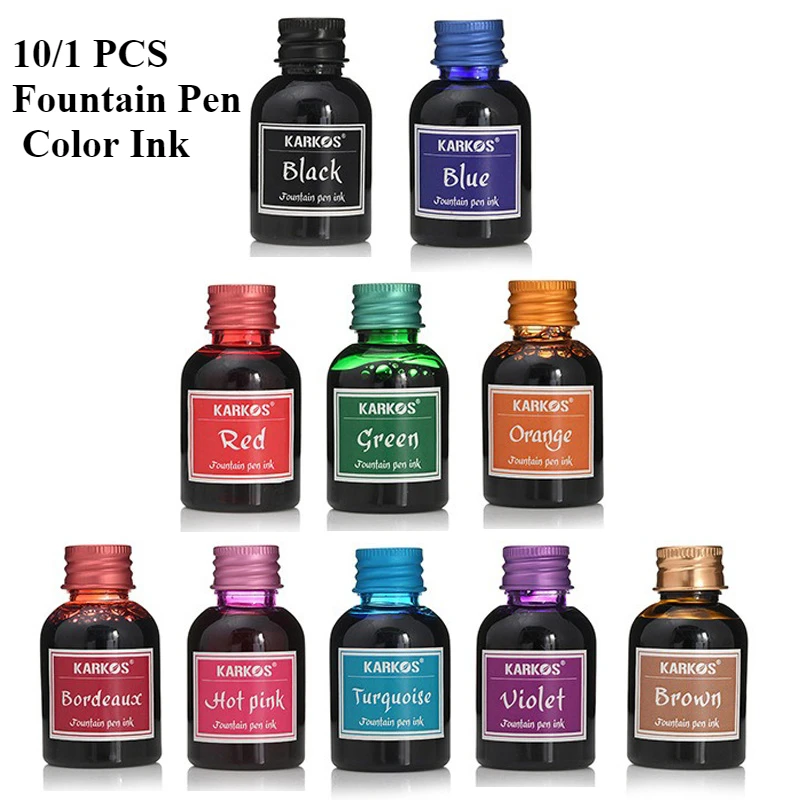 10/1 PCS 30ml Various Colors I - مراجعة Fountain Pen Bottled Ink وسعره