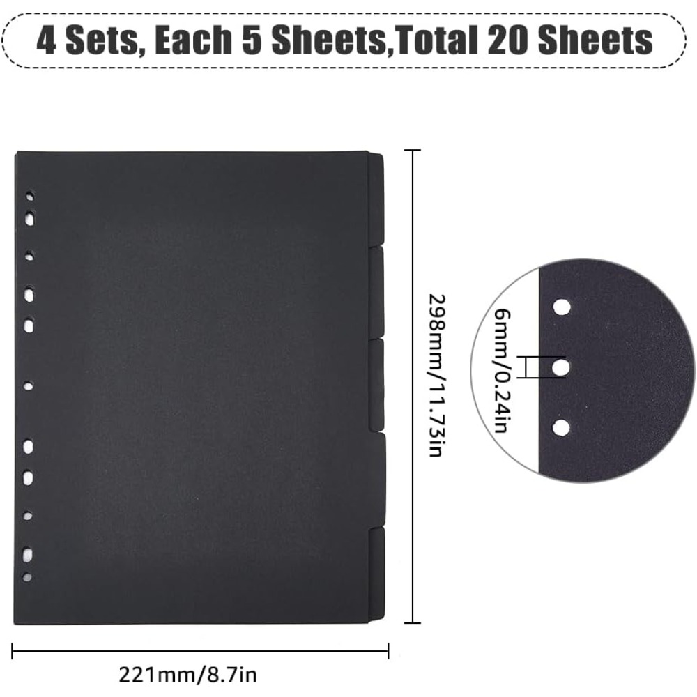 20 Sheets 5-Tab Binder Divider - مراجعة Tab Divider A4 وسعره