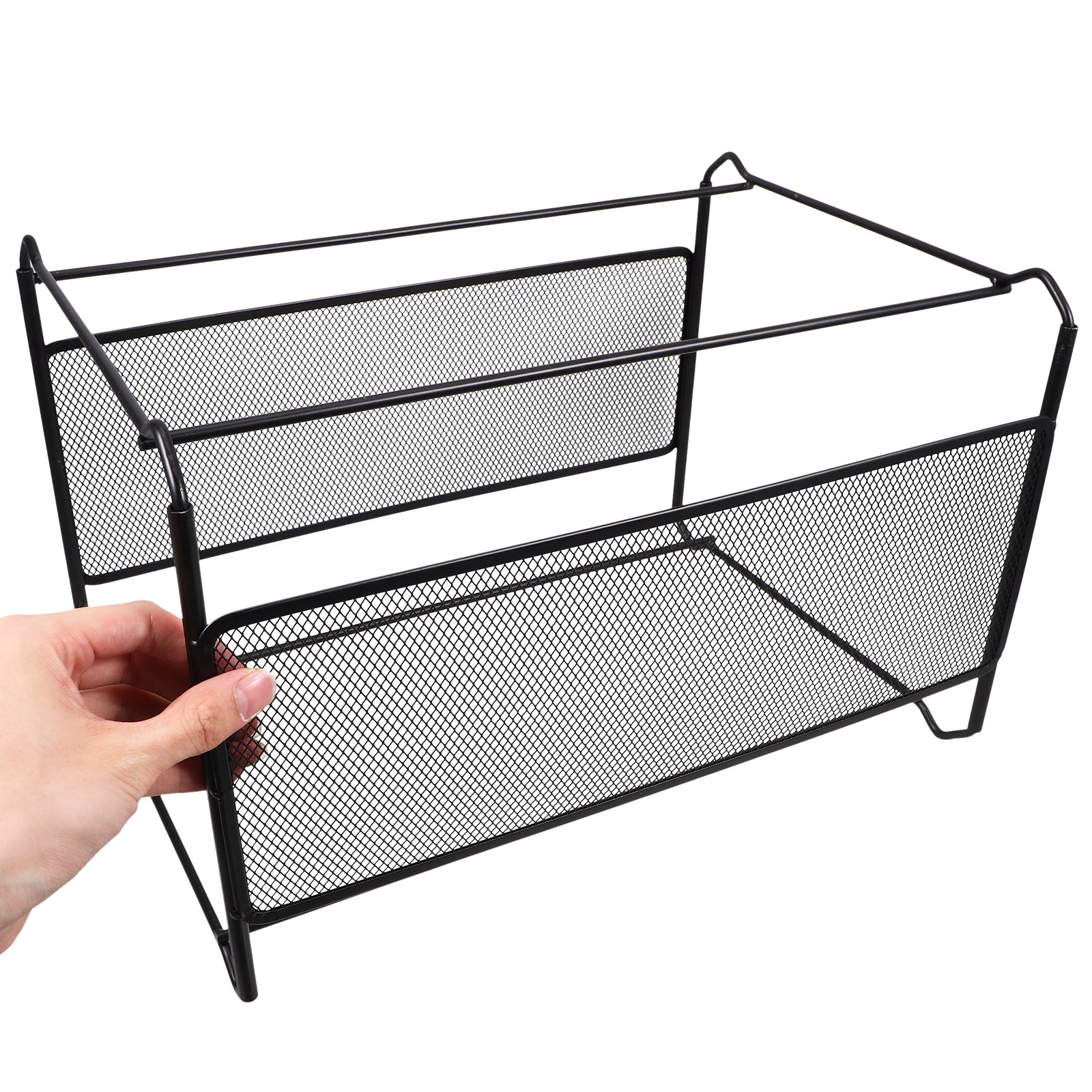 Iron Mesh File Storage Rack Bo - مراجعة Magazine Holder Rack وسعره