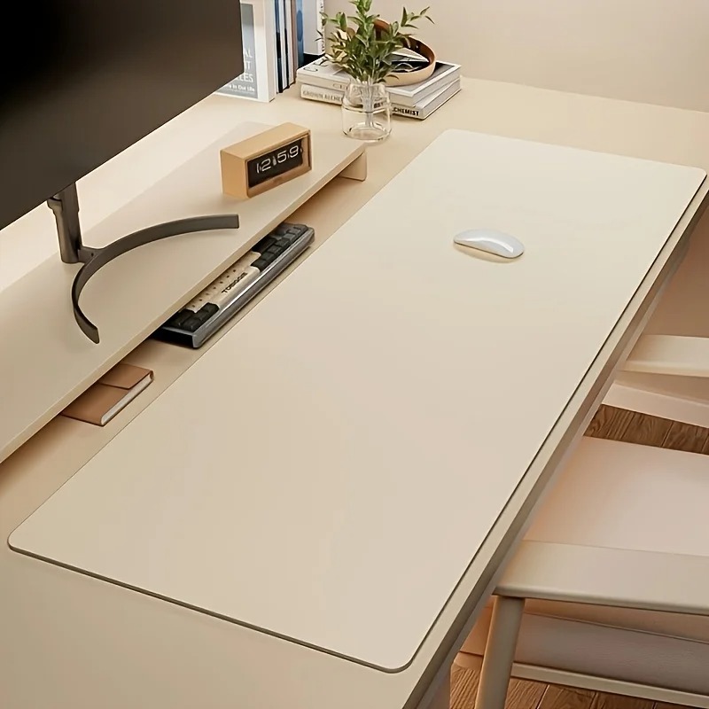 1pc Large Faux Leather Mouse P - مراجعة Leather Desk Pad وسعره