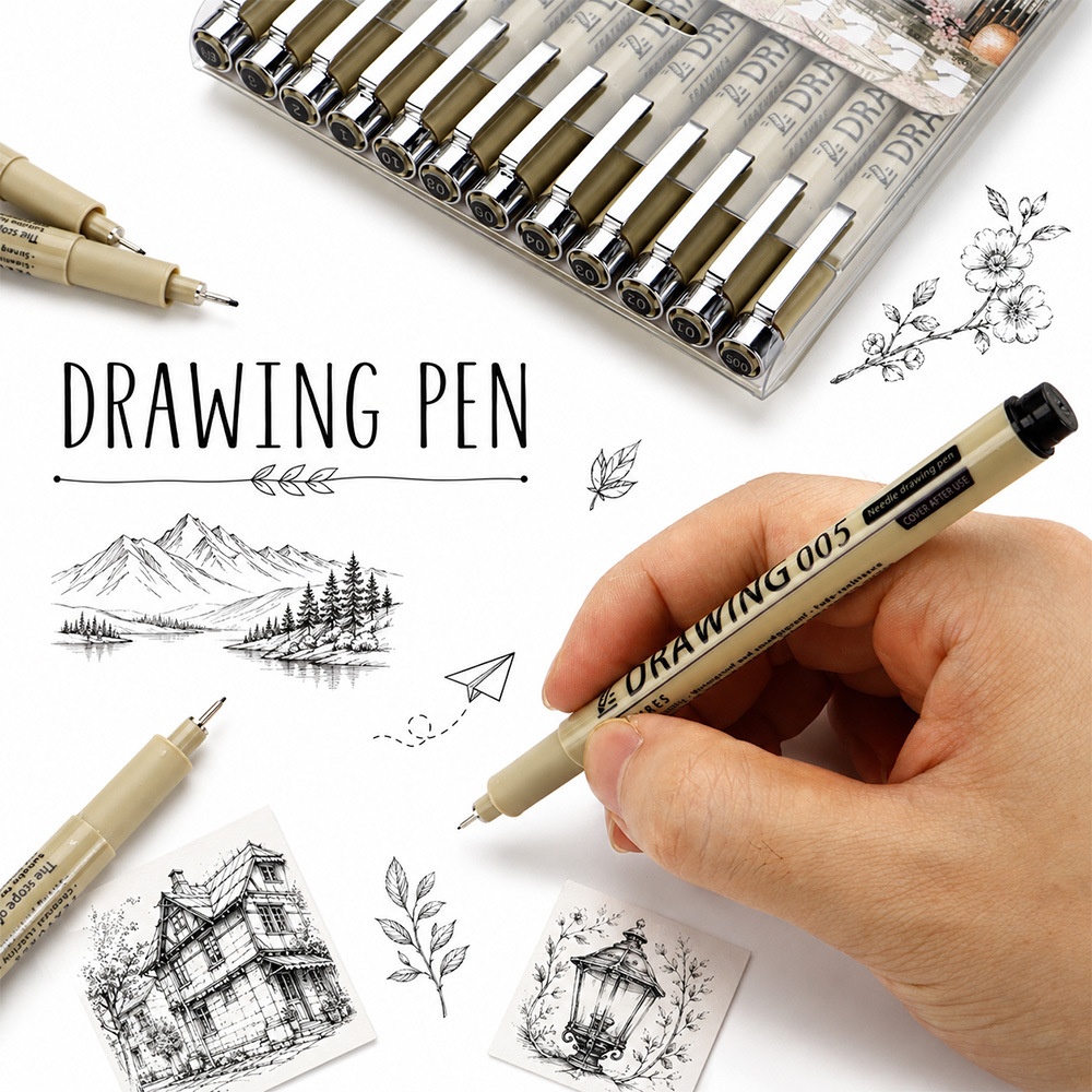 12Pcs Pigment Liner Art Marker - مراجعة Correction Pen Fine وسعره