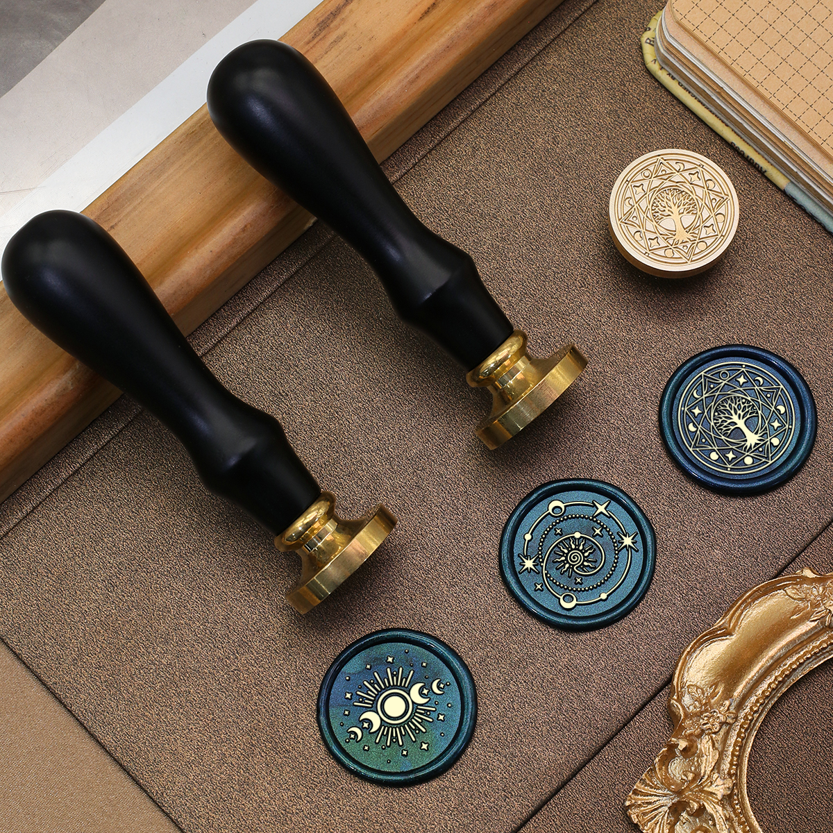 Starry Sky Trees Series Wax Se - مراجعة Wax Seal Stamp Set وسعره