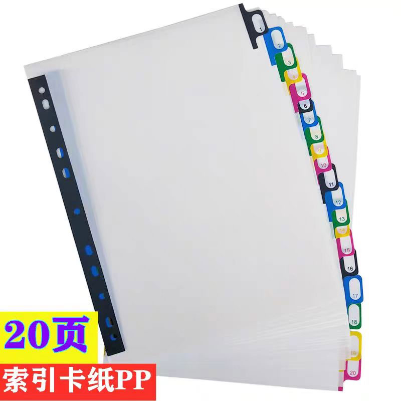 5/10/20Sheets/Lot A4 Divider I - مراجعة Tab Divider A4 وسعره