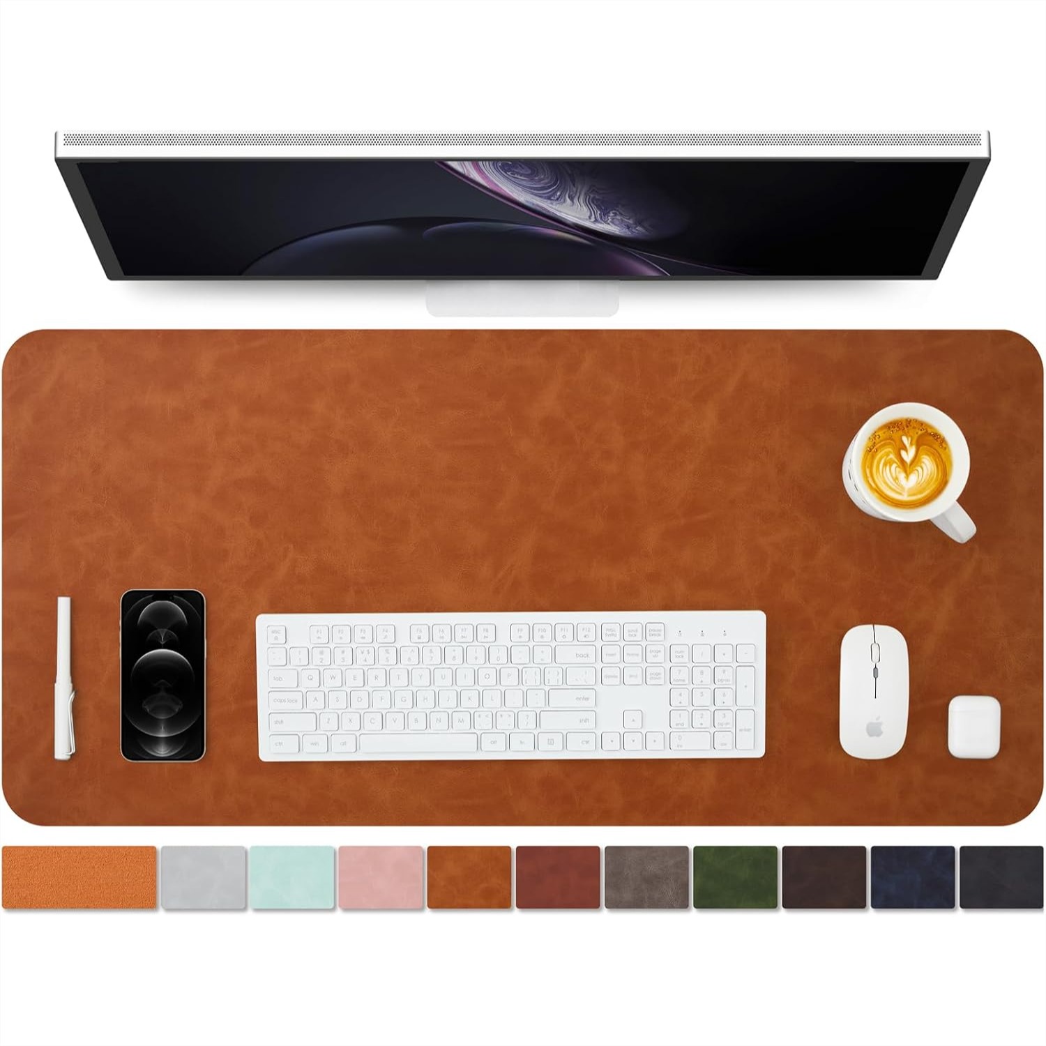 Distressed Leather Desk Mat -  - مراجعة Leather Desk Pad وسعره