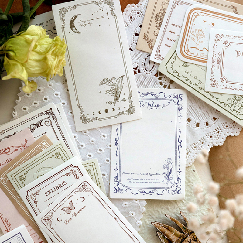 100Pcs/Pack Vintage Notes Mate - مراجعة Ink Blotter Paper وسعره