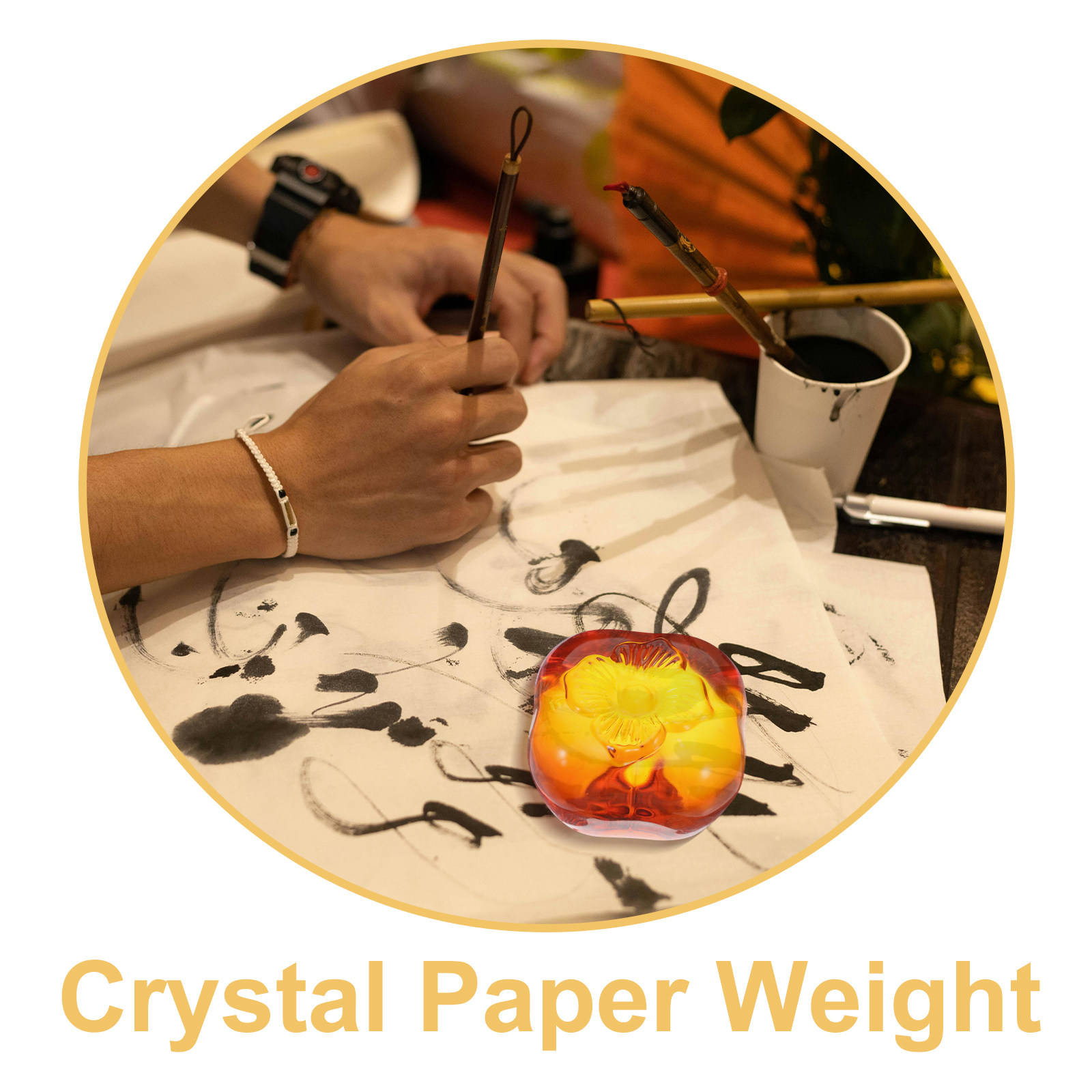 Heavy-Duty Glass Persimmon Pap - مراجعة Paper Weight Crystal وسعره