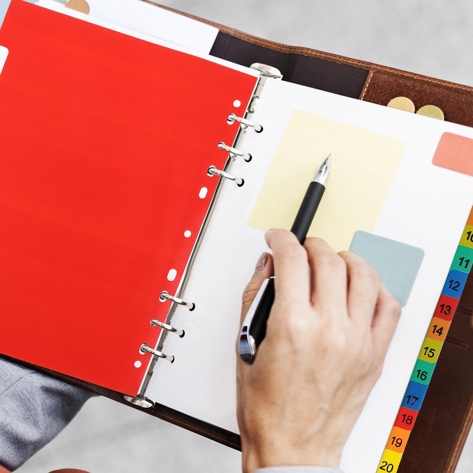 20 Pages A4 Colorful Plastic T - مراجعة Tab Divider A4 وسعره