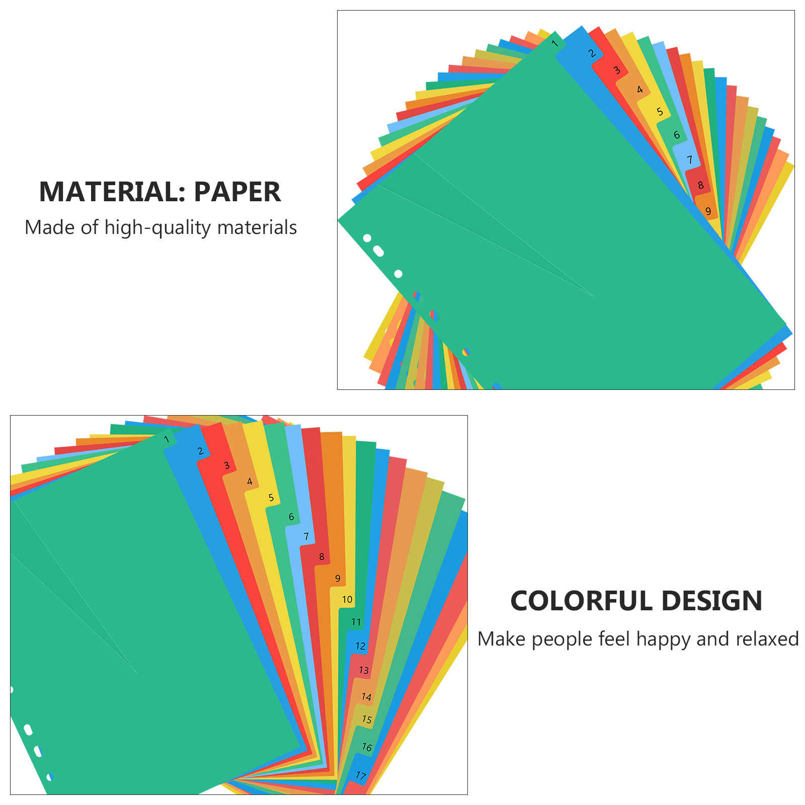 20 Pages A4 Colorful Plastic T - مراجعة Tab Divider A4 وسعره
