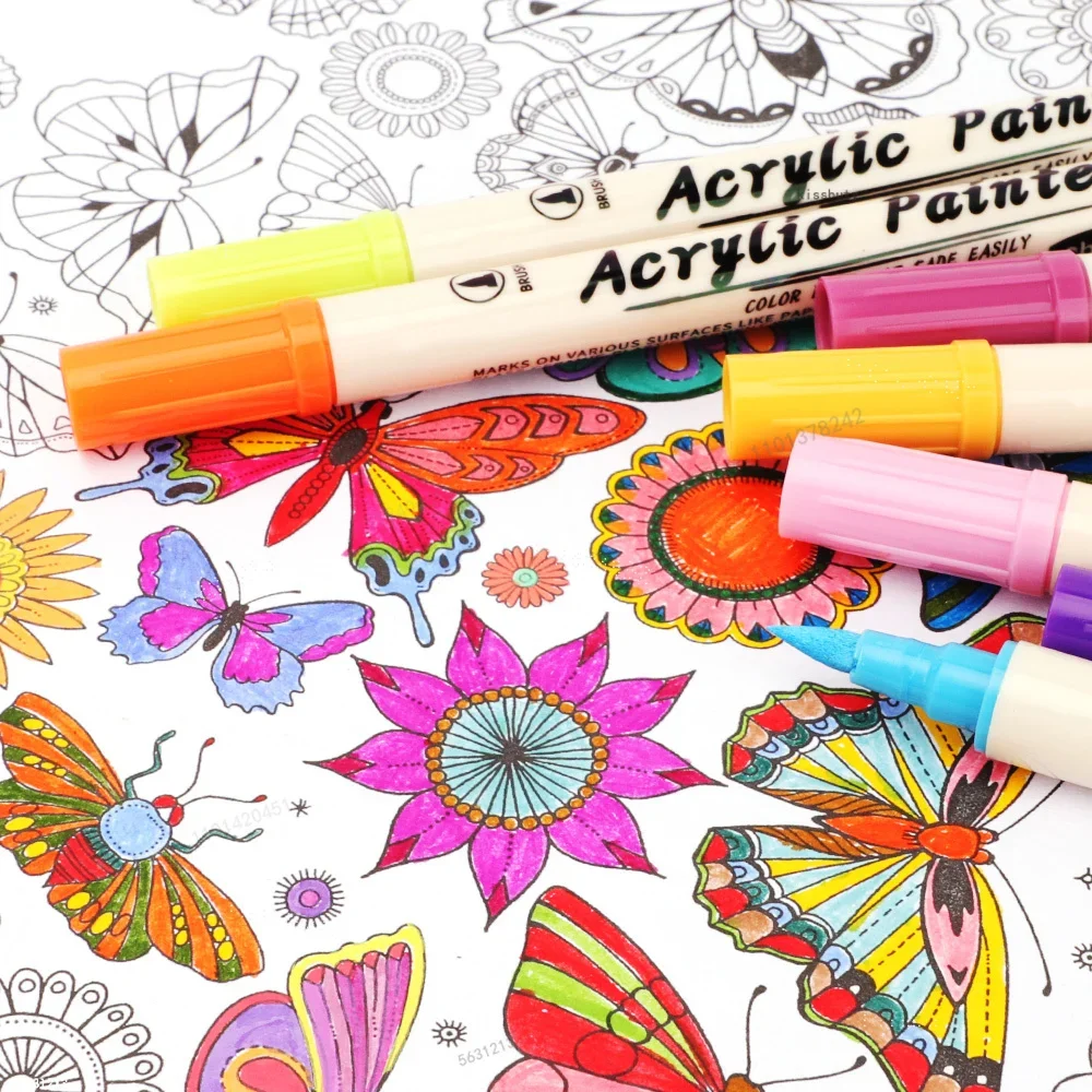 12-36 Colors Acrylic Paint Mar - مراجعة Correction Pen Fine وسعره