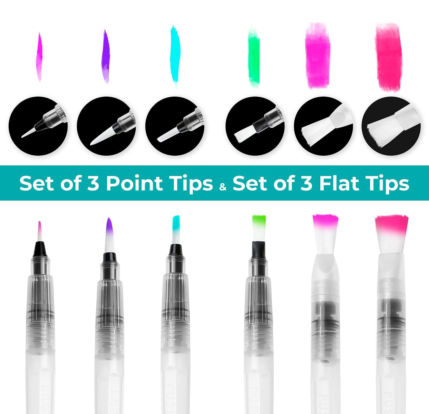 6/12/18pcs Water Color Brush P - مراجعة Correction Pen Fine وسعره