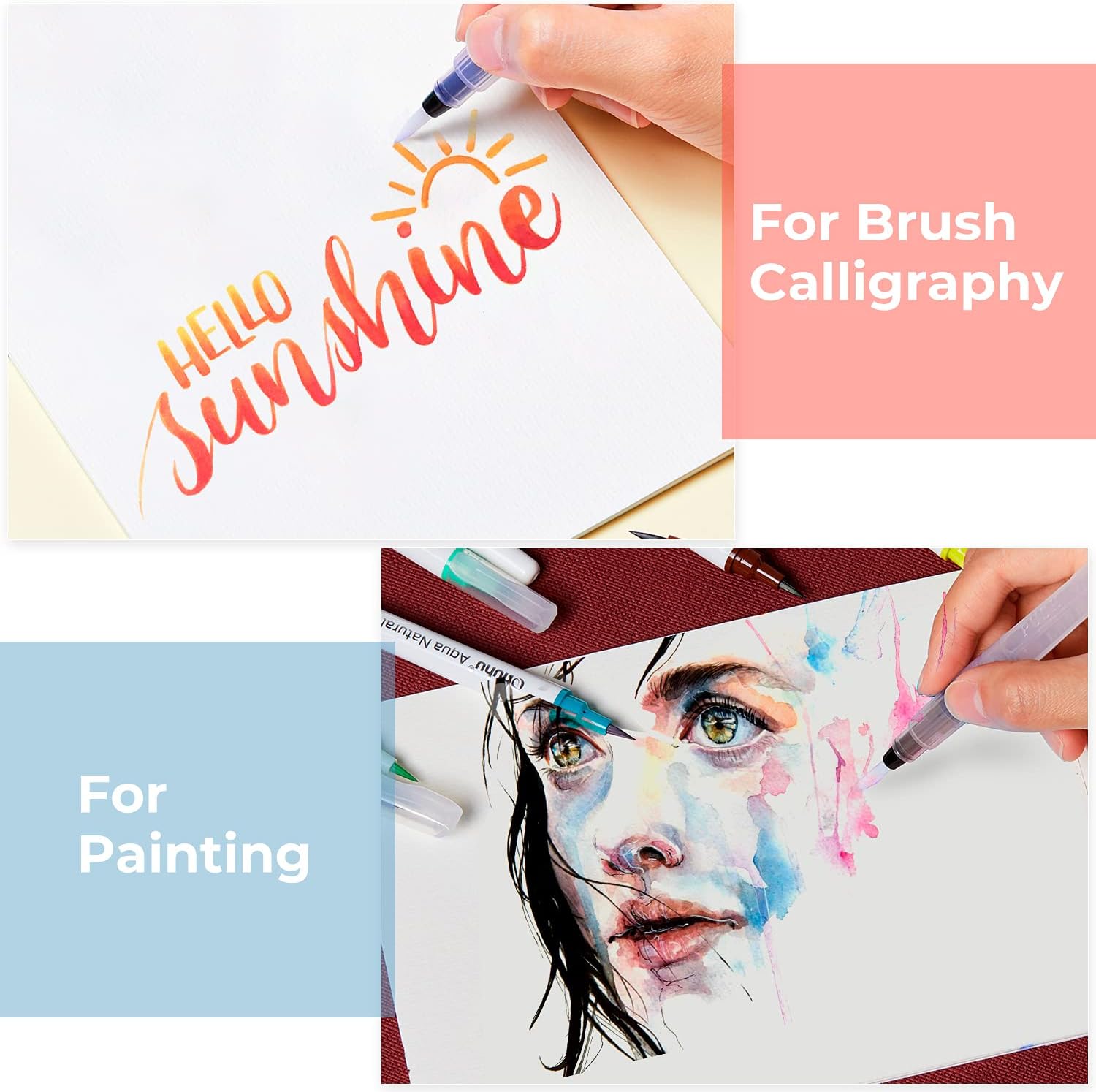 6/12/18pcs Water Color Brush P - مراجعة Correction Pen Fine وسعره