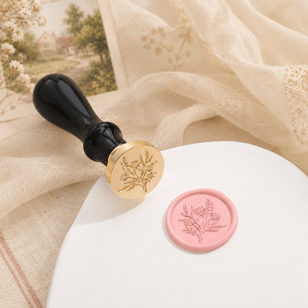 Wax Seal Stamp Set Flower Plan - مراجعة Wax Seal Stamp Set وسعره