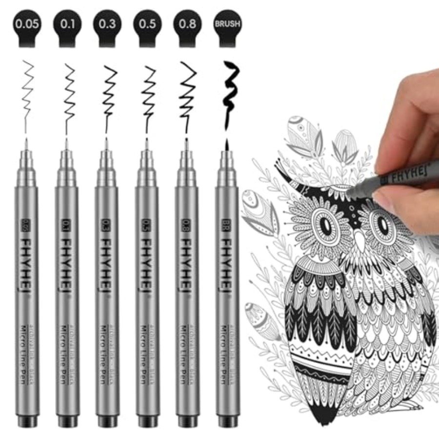Micro Fineliner Drawing Art Pe - مراجعة Archive Box Set وسعره