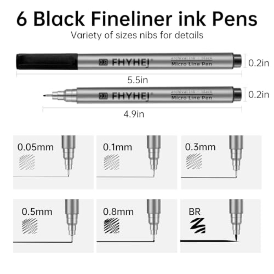Micro Fineliner Drawing Art Pe - مراجعة Archive Box Set وسعره